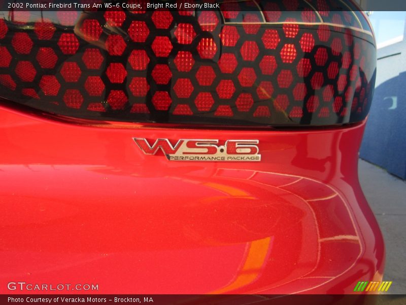 Bright Red / Ebony Black 2002 Pontiac Firebird Trans Am WS-6 Coupe