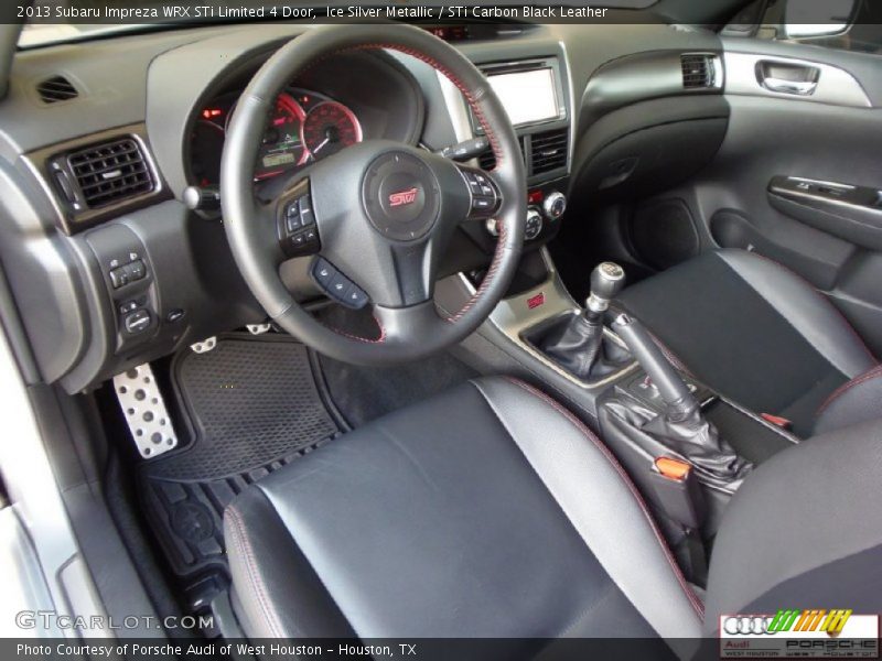 Ice Silver Metallic / STi Carbon Black Leather 2013 Subaru Impreza WRX STi Limited 4 Door
