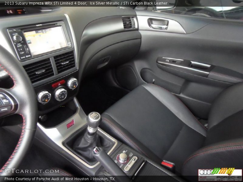 Ice Silver Metallic / STi Carbon Black Leather 2013 Subaru Impreza WRX STi Limited 4 Door