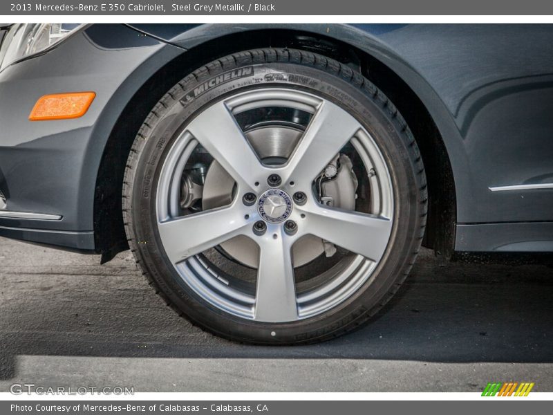 Steel Grey Metallic / Black 2013 Mercedes-Benz E 350 Cabriolet