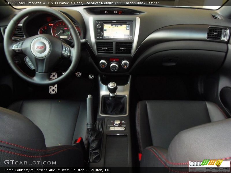 Ice Silver Metallic / STi Carbon Black Leather 2013 Subaru Impreza WRX STi Limited 4 Door