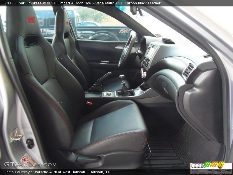 Ice Silver Metallic / STi Carbon Black Leather 2013 Subaru Impreza WRX STi Limited 4 Door