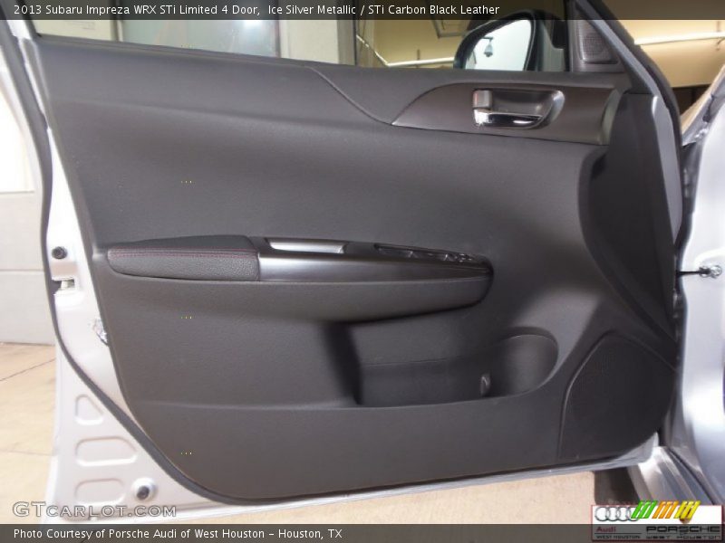 Ice Silver Metallic / STi Carbon Black Leather 2013 Subaru Impreza WRX STi Limited 4 Door