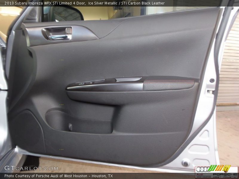 Ice Silver Metallic / STi Carbon Black Leather 2013 Subaru Impreza WRX STi Limited 4 Door