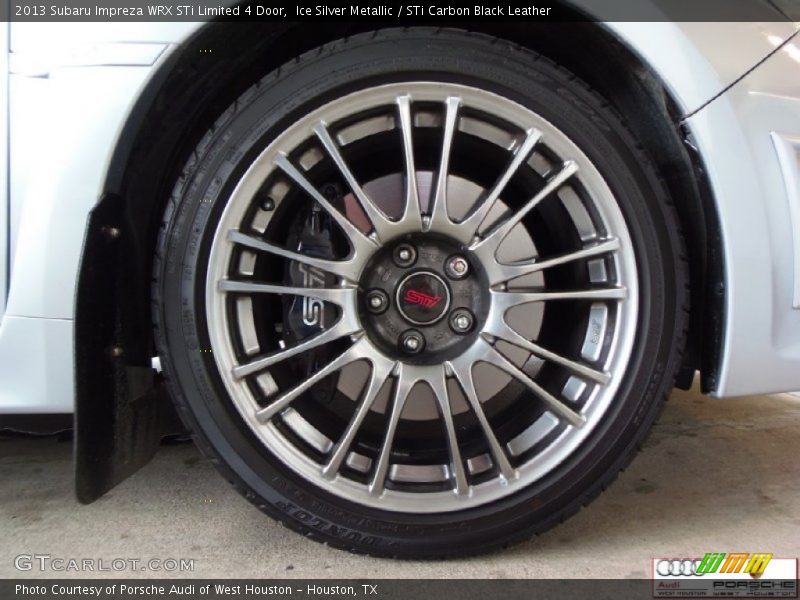 Ice Silver Metallic / STi Carbon Black Leather 2013 Subaru Impreza WRX STi Limited 4 Door