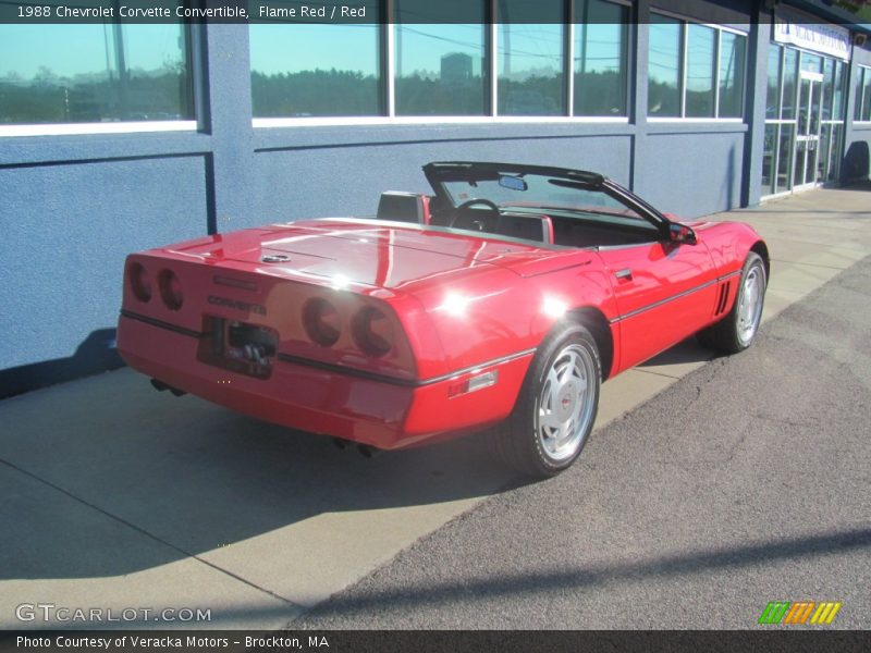 Flame Red / Red 1988 Chevrolet Corvette Convertible