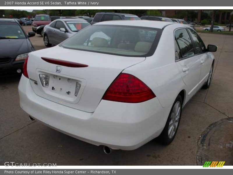 Taffeta White / Ivory 2007 Honda Accord SE V6 Sedan