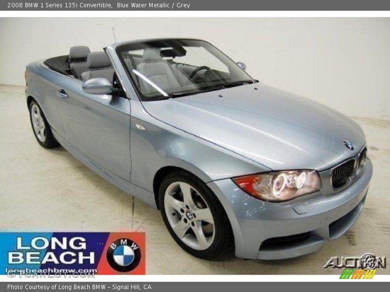 Blue Water Metallic / Grey 2008 BMW 1 Series 135i Convertible