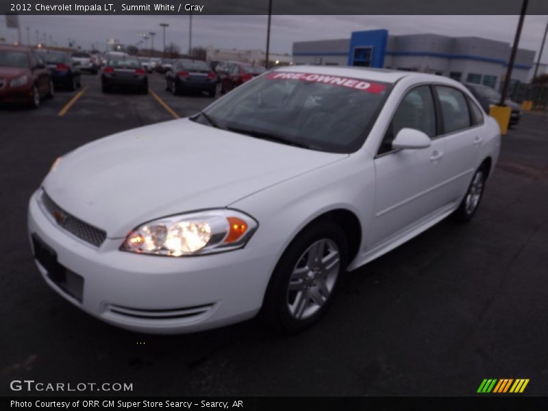 Summit White / Gray 2012 Chevrolet Impala LT