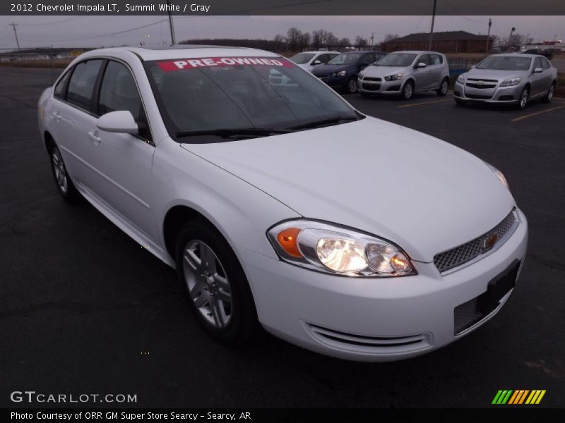 Summit White / Gray 2012 Chevrolet Impala LT
