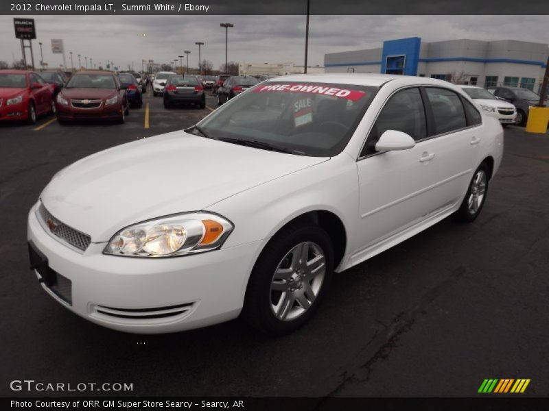 Summit White / Ebony 2012 Chevrolet Impala LT