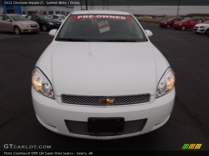 Summit White / Ebony 2012 Chevrolet Impala LT