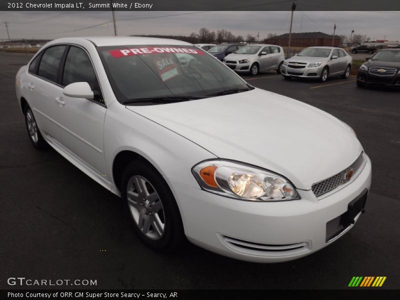 Summit White / Ebony 2012 Chevrolet Impala LT