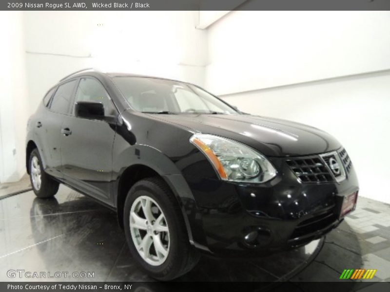 Wicked Black / Black 2009 Nissan Rogue SL AWD