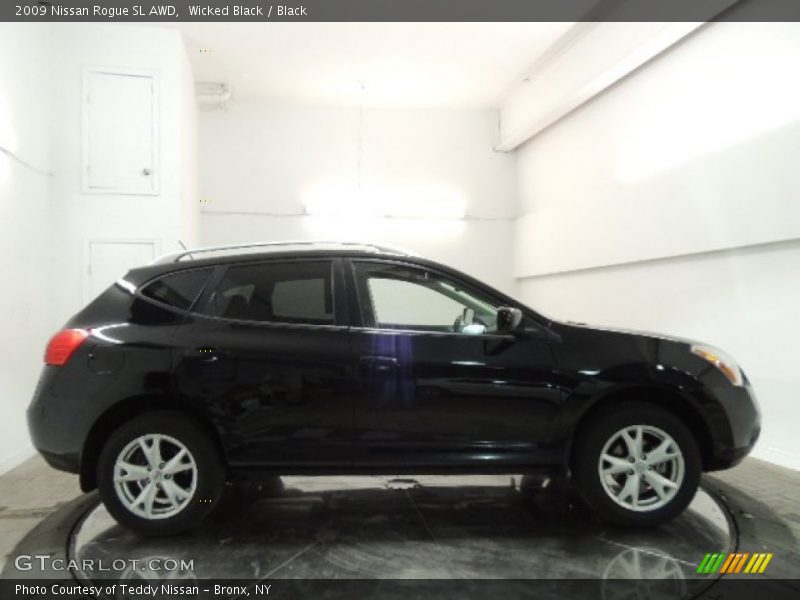 Wicked Black / Black 2009 Nissan Rogue SL AWD