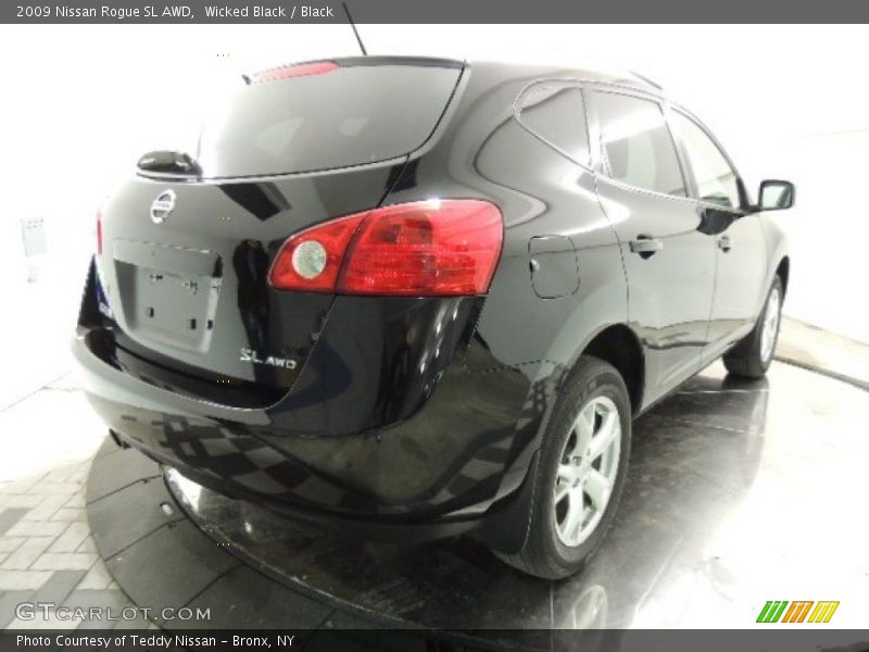 Wicked Black / Black 2009 Nissan Rogue SL AWD