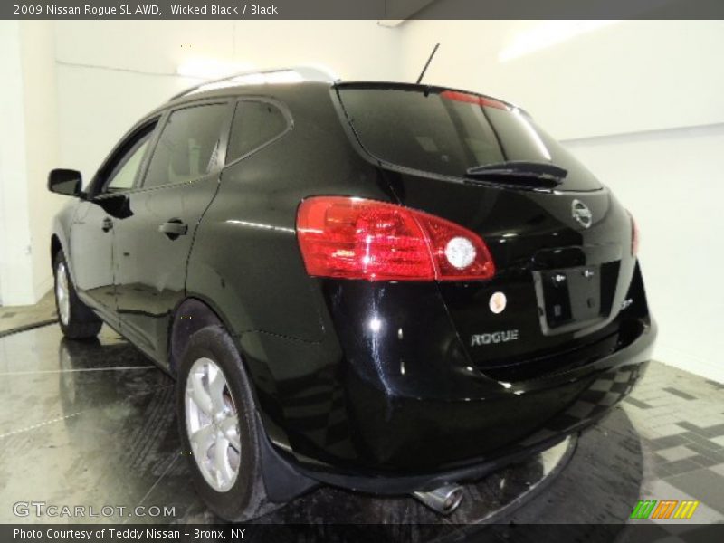 Wicked Black / Black 2009 Nissan Rogue SL AWD
