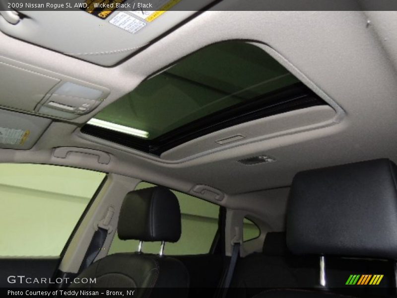 Wicked Black / Black 2009 Nissan Rogue SL AWD