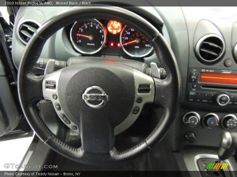 Wicked Black / Black 2009 Nissan Rogue SL AWD