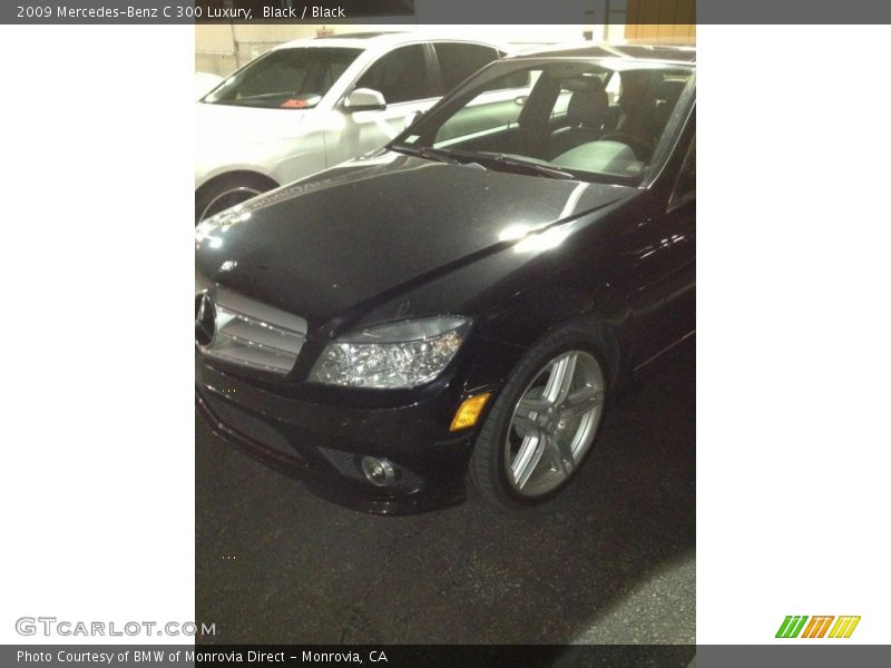Black / Black 2009 Mercedes-Benz C 300 Luxury