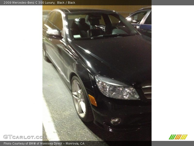 Black / Black 2009 Mercedes-Benz C 300 Luxury