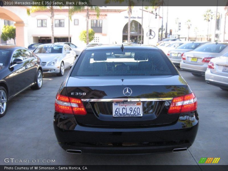 Black / Black 2010 Mercedes-Benz E 350 Sedan