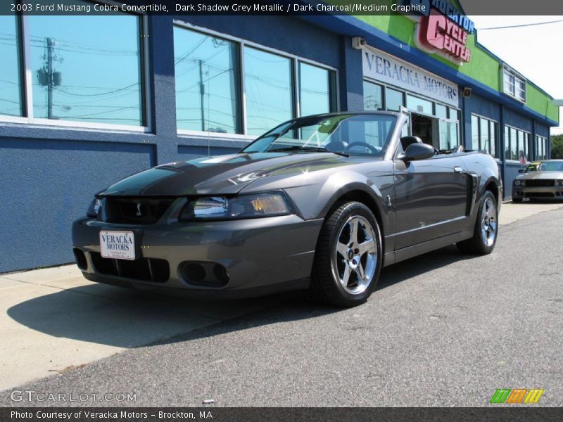 Dark Shadow Grey Metallic / Dark Charcoal/Medium Graphite 2003 Ford Mustang Cobra Convertible