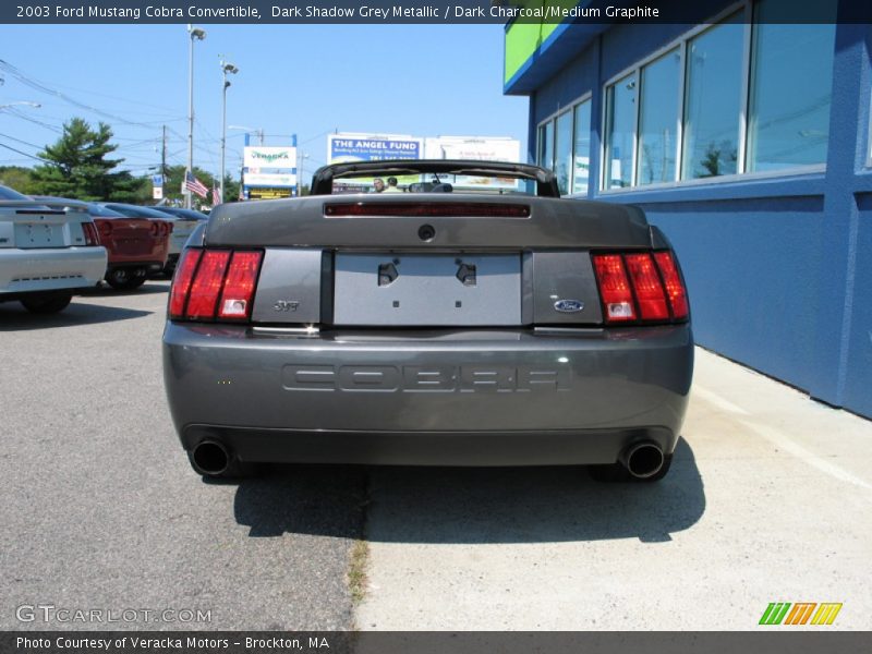 Dark Shadow Grey Metallic / Dark Charcoal/Medium Graphite 2003 Ford Mustang Cobra Convertible
