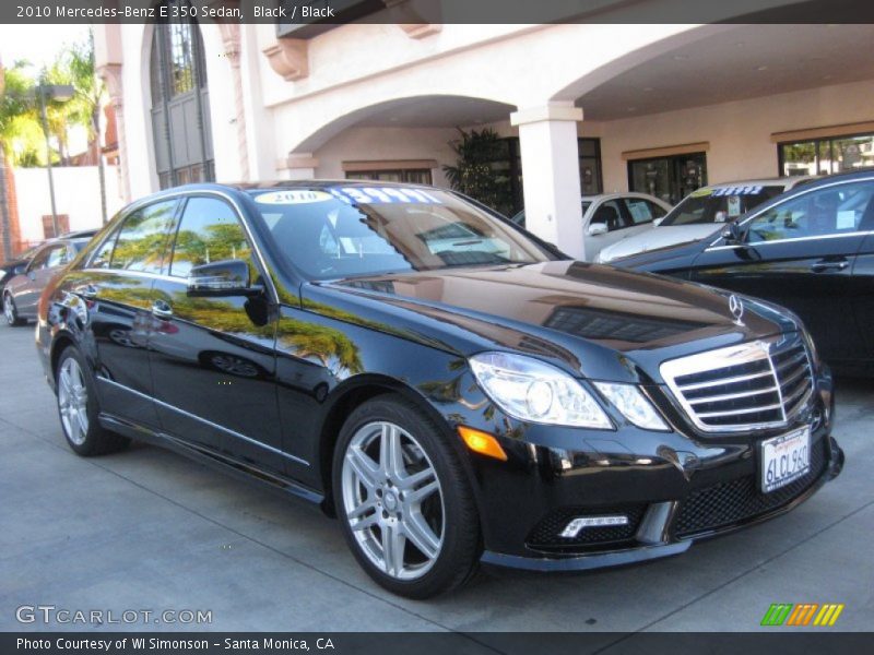 Black / Black 2010 Mercedes-Benz E 350 Sedan