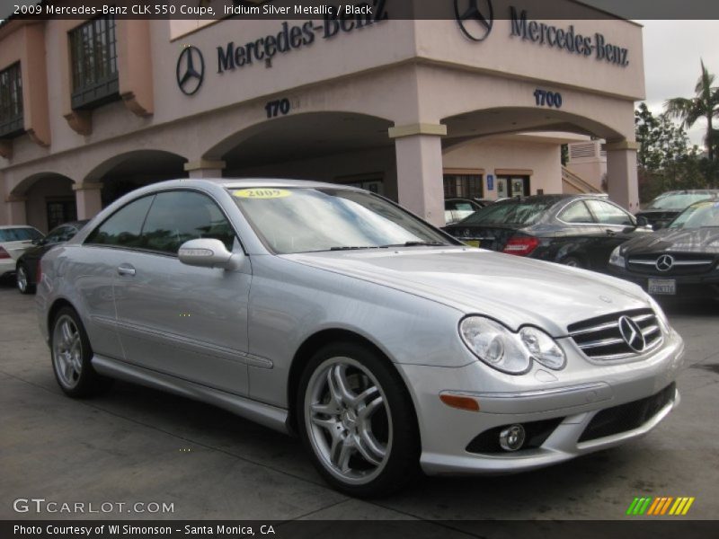 Iridium Silver Metallic / Black 2009 Mercedes-Benz CLK 550 Coupe