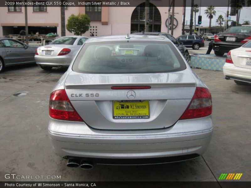 Iridium Silver Metallic / Black 2009 Mercedes-Benz CLK 550 Coupe