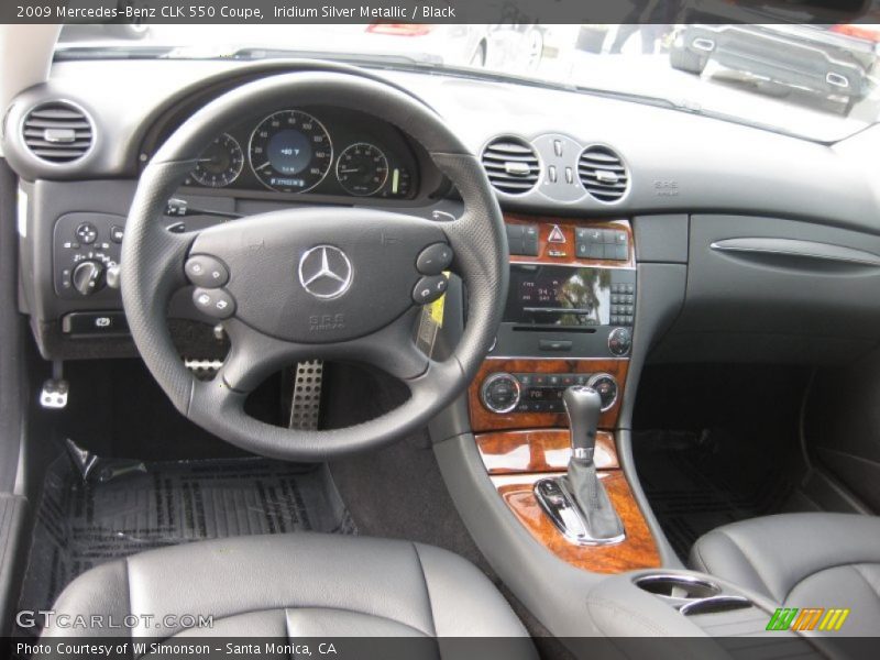 Iridium Silver Metallic / Black 2009 Mercedes-Benz CLK 550 Coupe