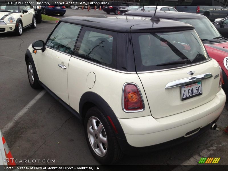 Pepper White / Grey/Carbon Black 2010 Mini Cooper Hardtop