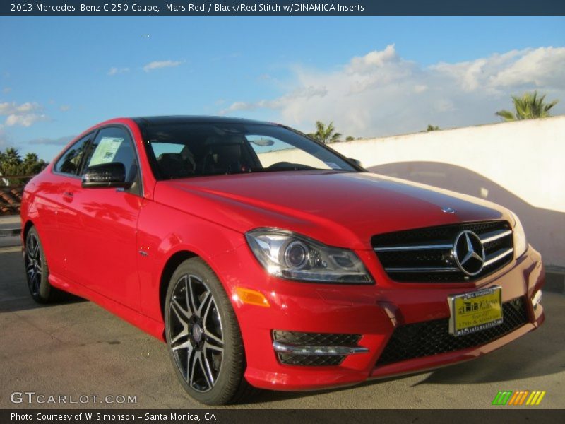 Mars Red / Black/Red Stitch w/DINAMICA Inserts 2013 Mercedes-Benz C 250 Coupe