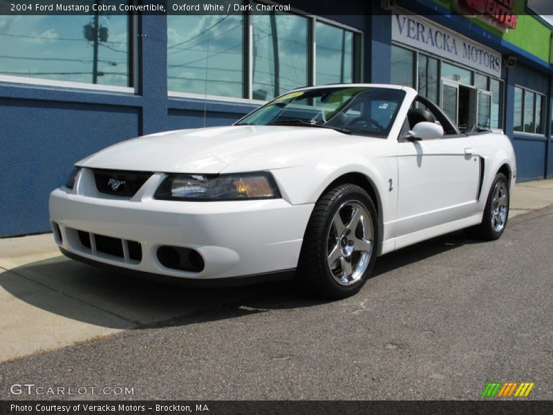 Oxford White / Dark Charcoal 2004 Ford Mustang Cobra Convertible