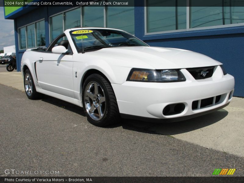 Oxford White / Dark Charcoal 2004 Ford Mustang Cobra Convertible