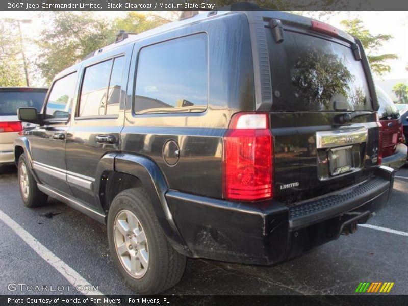 Black Clearcoat / Medium Slate Gray 2007 Jeep Commander Limited