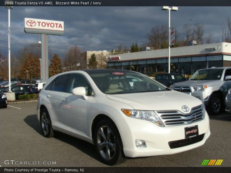 Blizzard White Pearl / Ivory 2010 Toyota Venza V6 AWD