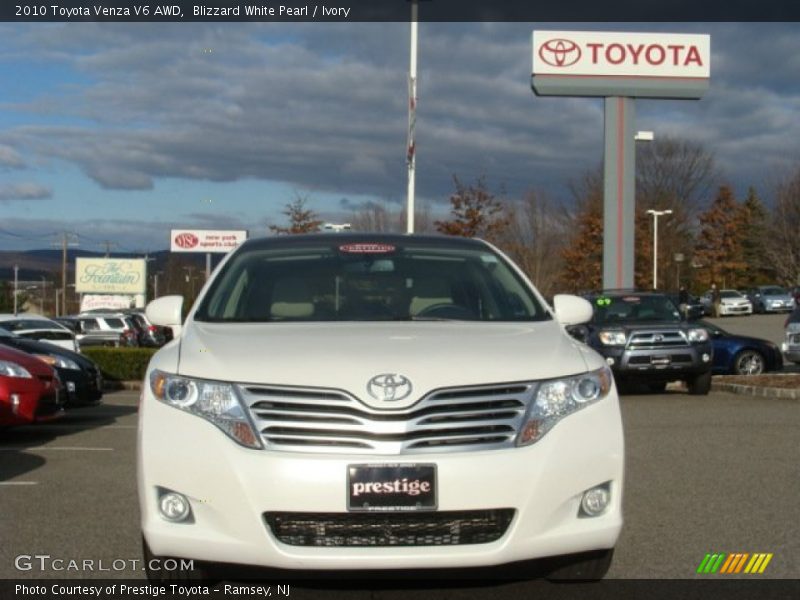 Blizzard White Pearl / Ivory 2010 Toyota Venza V6 AWD