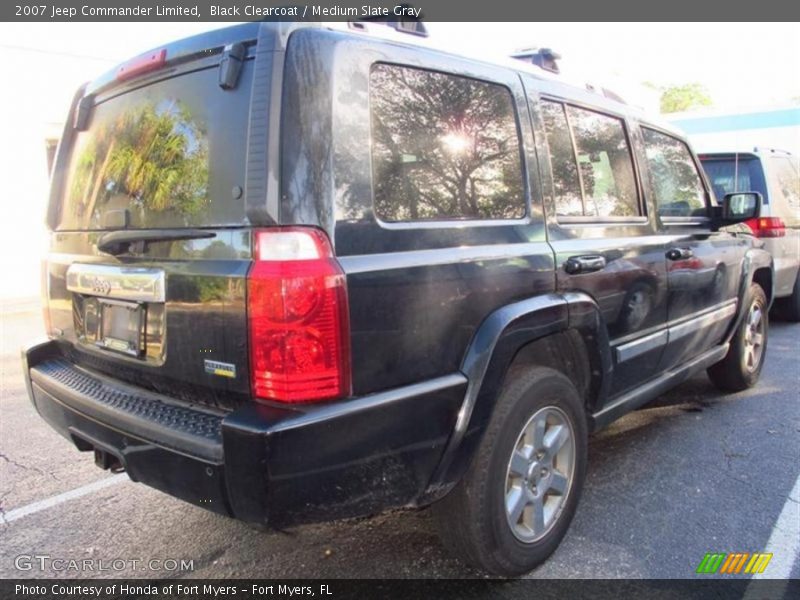 Black Clearcoat / Medium Slate Gray 2007 Jeep Commander Limited