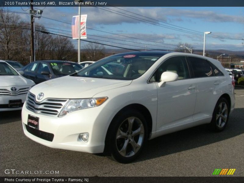 Blizzard White Pearl / Ivory 2010 Toyota Venza V6 AWD