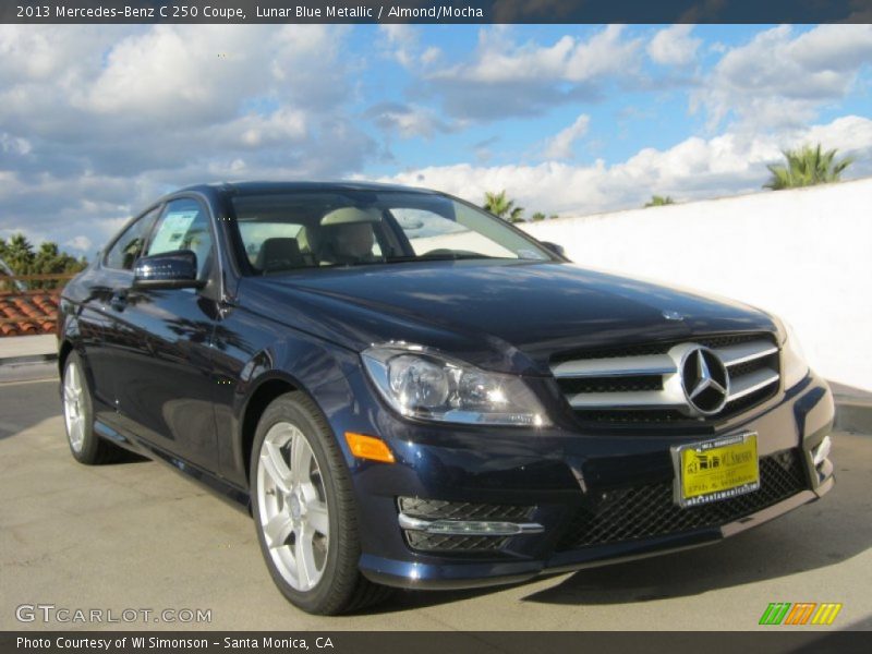 Lunar Blue Metallic / Almond/Mocha 2013 Mercedes-Benz C 250 Coupe