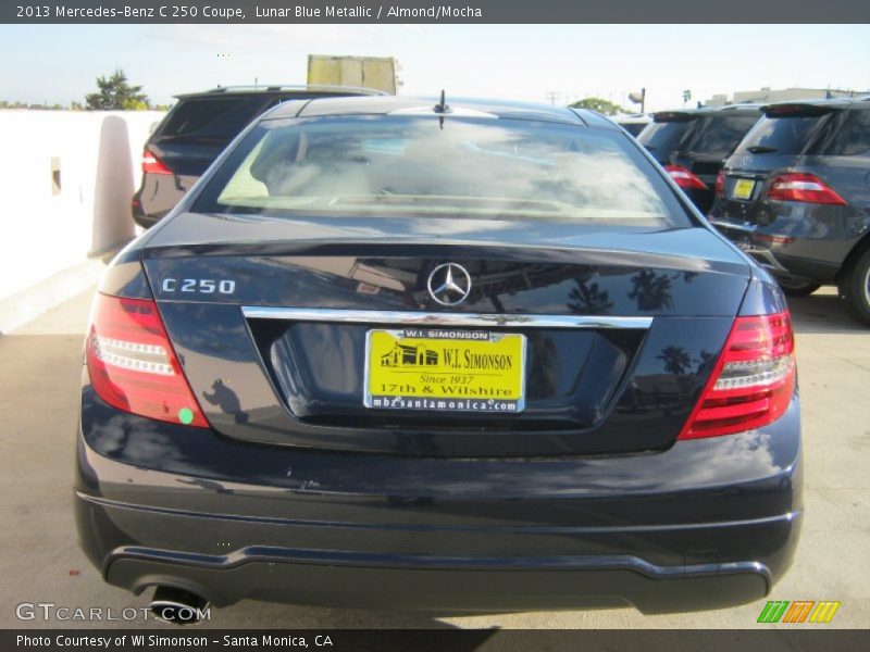 Lunar Blue Metallic / Almond/Mocha 2013 Mercedes-Benz C 250 Coupe