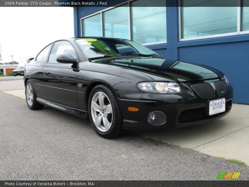 Phantom Black Metallic / Red 2004 Pontiac GTO Coupe