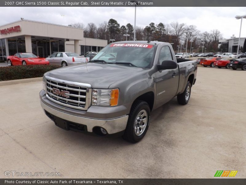 Steel Gray Metallic / Dark Titanium 2007 GMC Sierra 1500 Classic SL Regular Cab