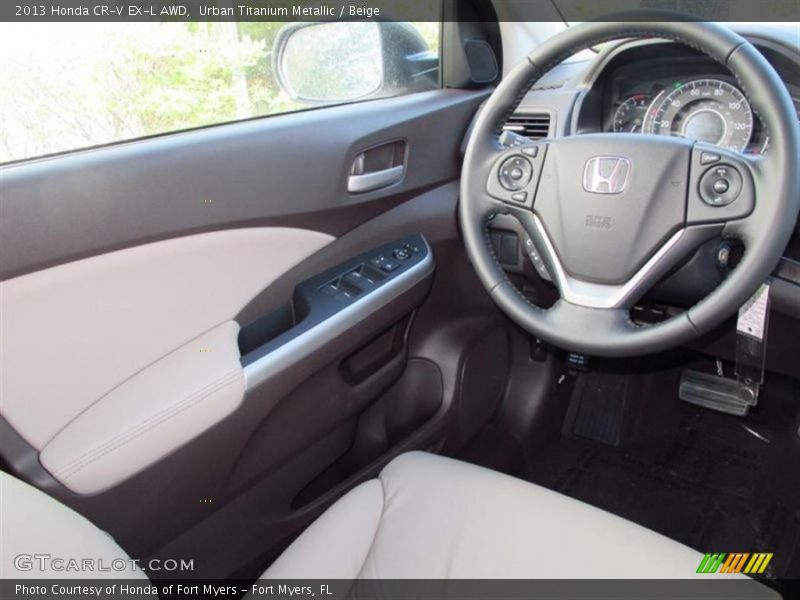Urban Titanium Metallic / Beige 2013 Honda CR-V EX-L AWD