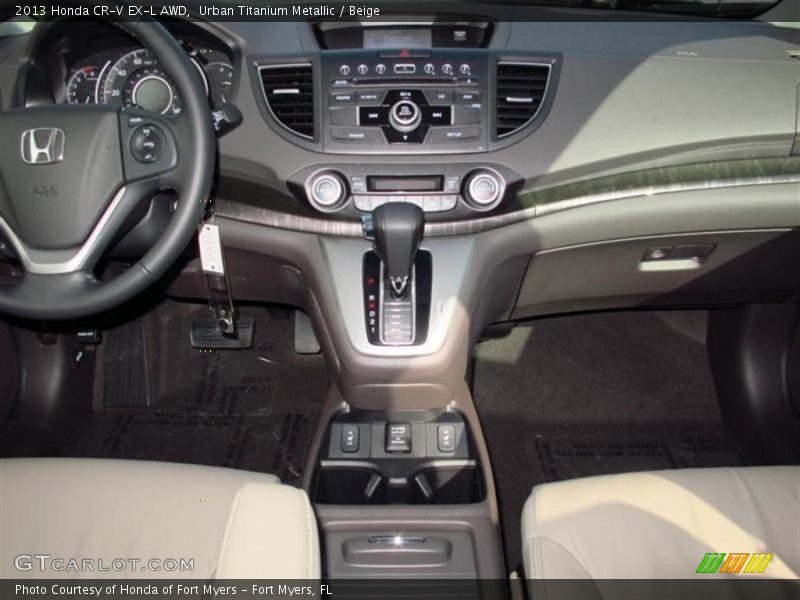 Urban Titanium Metallic / Beige 2013 Honda CR-V EX-L AWD