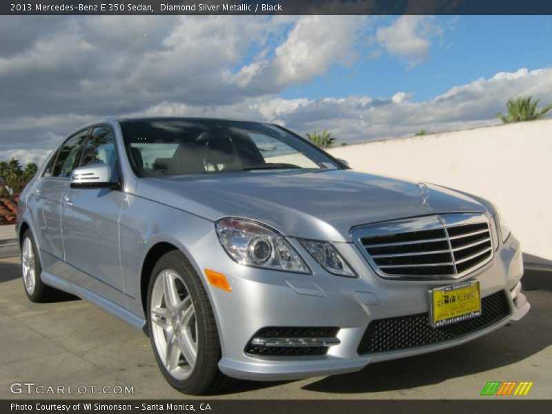 Diamond Silver Metallic / Black 2013 Mercedes-Benz E 350 Sedan