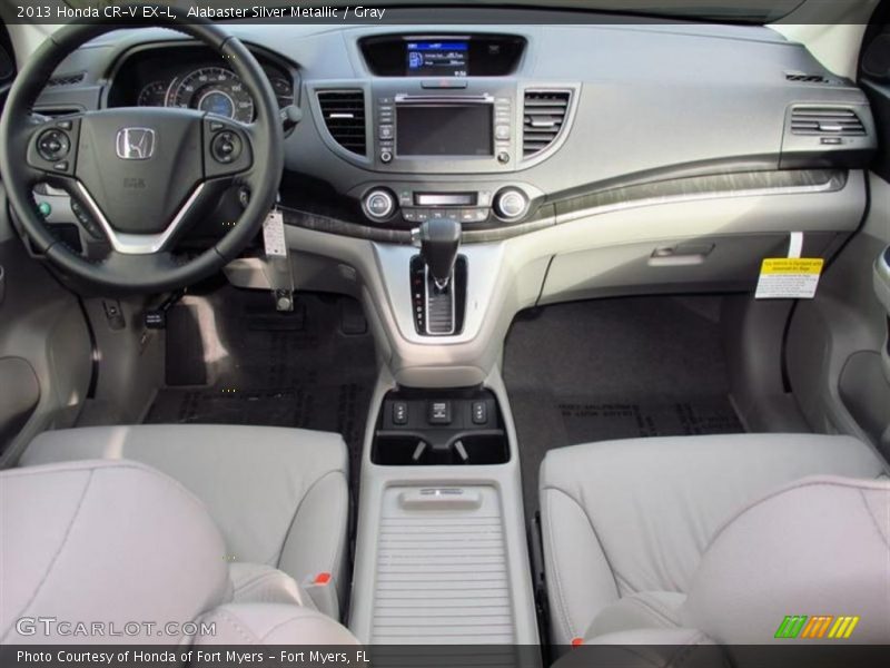Alabaster Silver Metallic / Gray 2013 Honda CR-V EX-L
