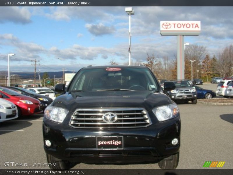 Black / Black 2010 Toyota Highlander Sport 4WD